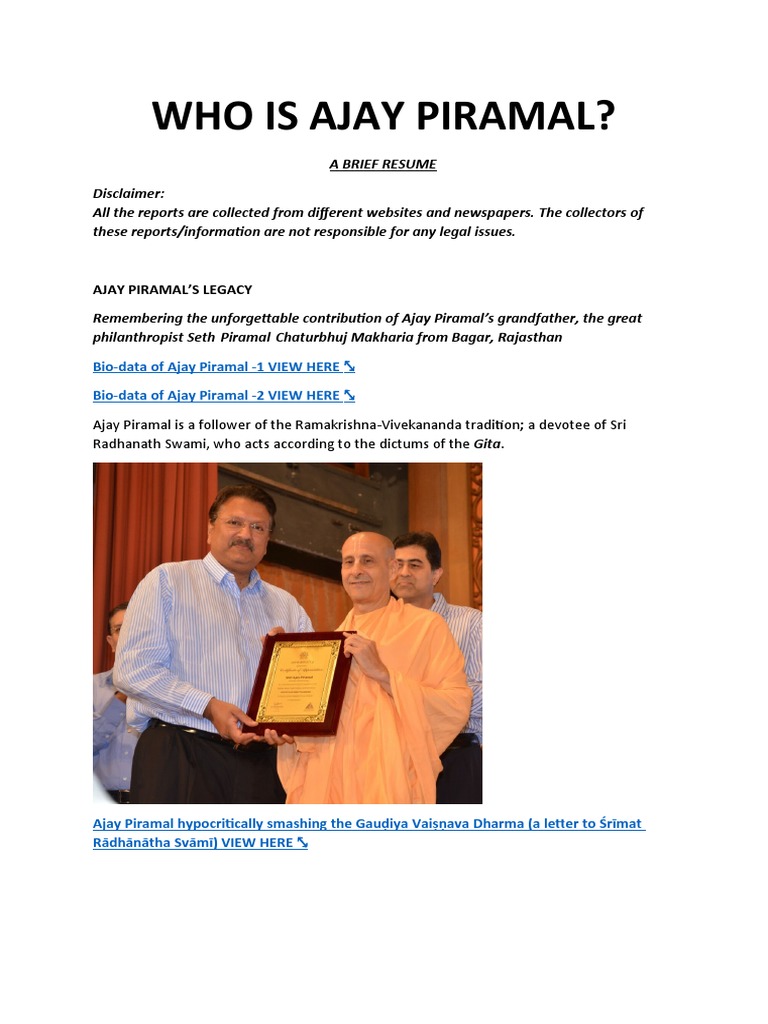 Who Is Ajay Piramal? | PDF | Insider Trading