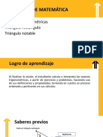 Nivelación de Matemática: Razones Trigonométricas Triángulo Rectángulo Triángulo Notable