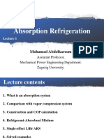 Absorption Refrigeration: Mohamed Abdelkareem