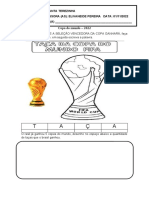 Copa Do Mundo - ATIVIDADE DE QUINTA