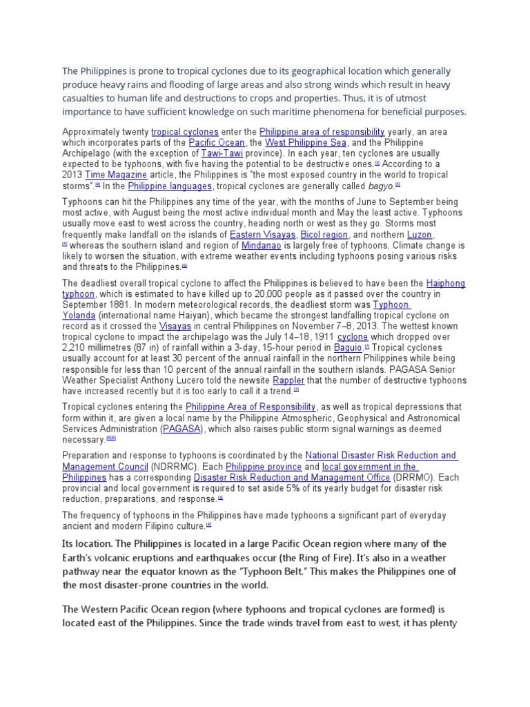 Why the Philippines is Typhoon-Prone | PDF | Tropical Cyclones | Storms