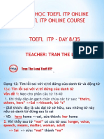 Khóa Học Toefl Itp Online Toefl Itp Online Course: Teacher: Tran The Long