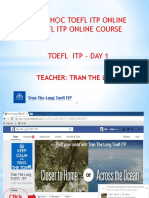 Khóa Học Toefl Itp Online Toefl Itp Online Course: Teacher: Tran The Long
