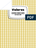 Valores: Valentina Cisneros Santos 6to Selección
