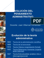 Evolución Del Pensamiento Administrativo: Docente: Juan Villarroel Fernández