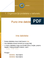 Organizacija Podataka U Računalu: Puno Ime Datoteke