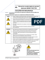 Manual de consulta rápida do operador Aplicador M230i-T100/T150