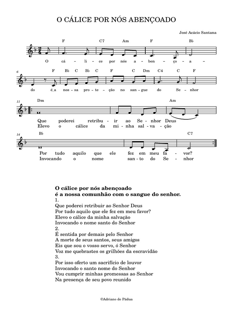 3 - o - Cálice - Por - Nós - Abençoado - F | PDF | Crença e doutrina ...