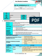 Sesión de Aprendizaje #1: Datos Informativos