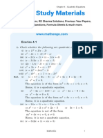 Exerise 4.1: 1. Check Whether The Following Are Quadratic Equations