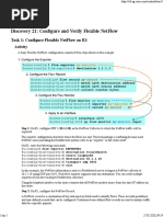 Discovery 21: Configure and Verify Flexible Netflow