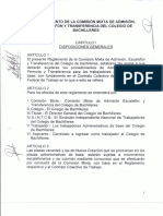 Reglamento de La Comisi N Mixta de Admisi N Escalaf N y Transferencia Del Colegio de Bachilleres