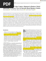 Value Creation and Value Capture Alignment in Business Model Innovation: A Process View On Outcome-Based Business Models