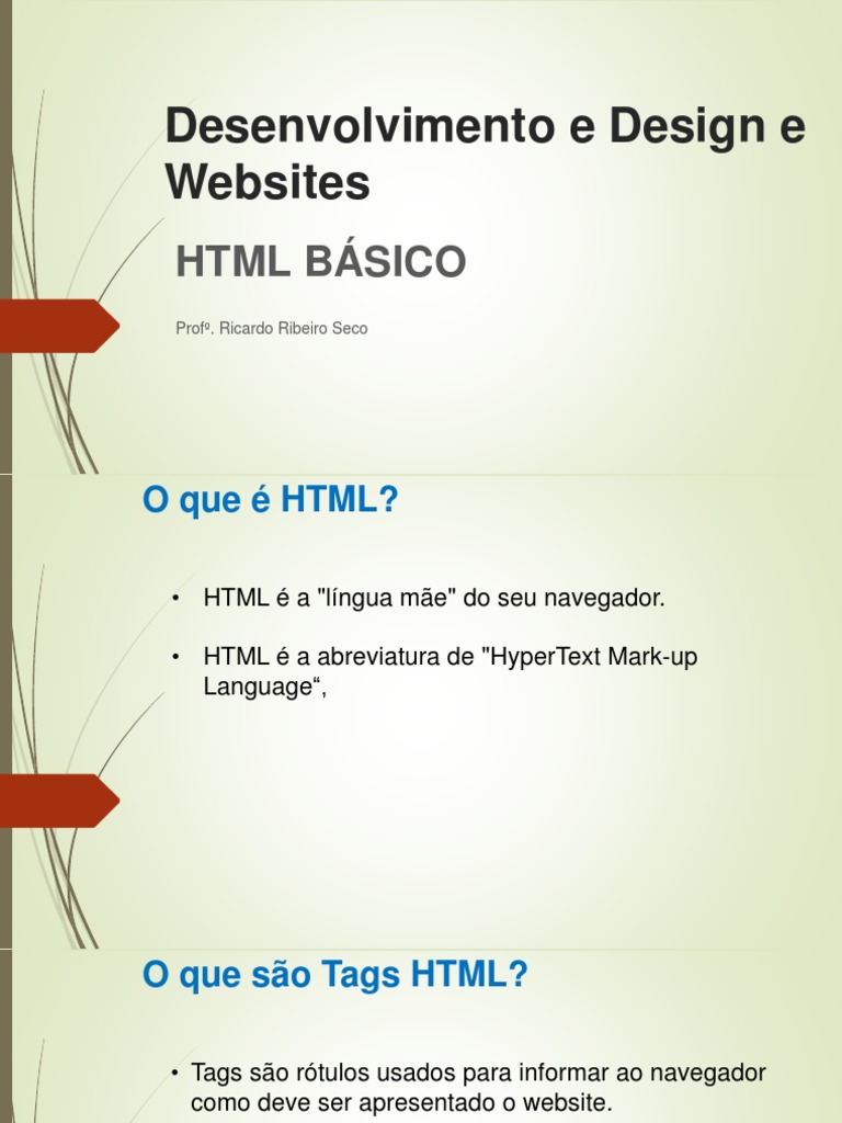 1 - Apostila HTML Básico | PDF | Html | Cor