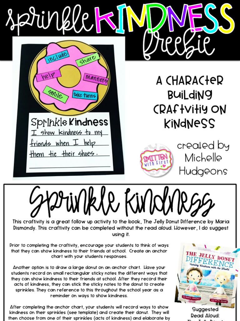 Sprinkle Kindness Donut Activity PDF