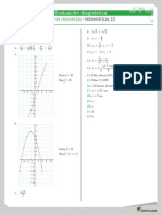 Evaluación matemáticas 10 hoja respuestas