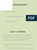 Guesstimations: What Are They? Why Do We Need These? How To Solve?