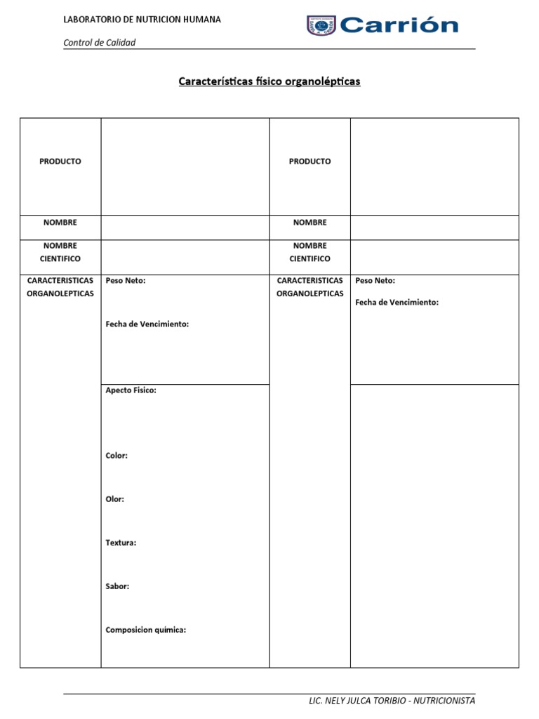 Analisis Organolepticas de Los Alimentos | PDF
