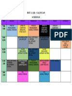 BSIT 1-1 (B) Class Schedule for Caloocan