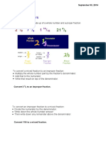 Mixed Numbers: A Number Made Up of A Whole Number and A Proper Fraction