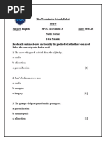 Poetic Devices Worksheet