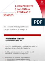 Tema 1. El Componente Fónico de La Lengua Española: Fonemas Y Sonidos