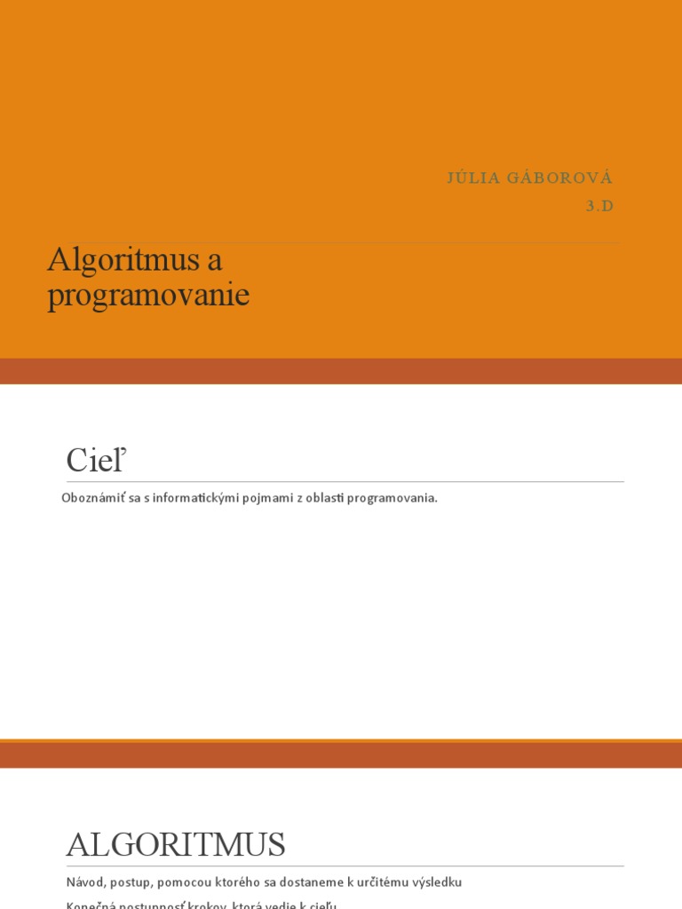 Algorithm and Programming | PDF