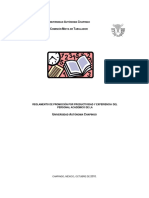 Reglamento de promoción por productividad y experiencia del personal académico de la Universidad Autónoma Chapingo