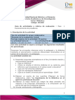 Guía de Actividades y Rúbrica de Evaluación - Paso 1 - Reconocimiento de Presaberes