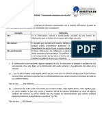 ACTIVIDAD: "Conociendo Elementos de Citación" Instrucciones