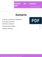 Sumário: Extensões DO Google Chrome