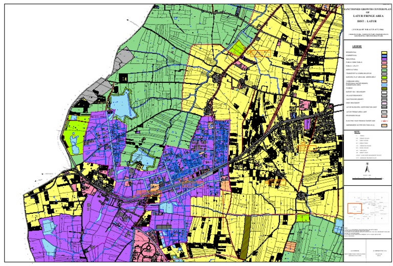 Latur Fringe Area Dist: Latur: Sanctioned Growth Center Plan OF | PDF