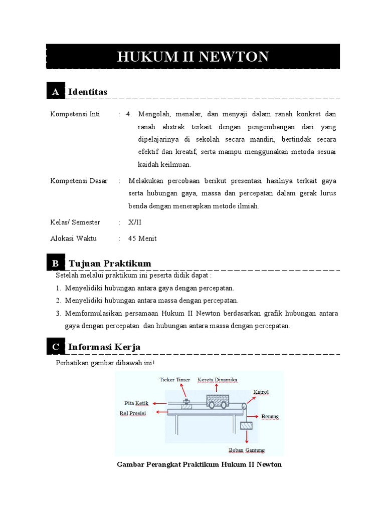 Hukum Ii Newton | PDF | Metode & Bahan Ajar | Sains & Matematika