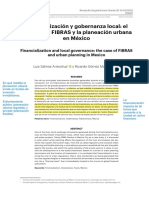 Financiarización y Gobernanza Local: El Caso de Las FIBRAS y La Planeación Urbana en México