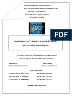 Investigating The Preferred Learning Styles Among Four Am Middle School Learners