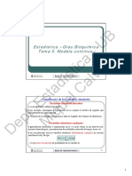 Ub Calvo: Estadística - Grau Bioquímica Tema 5. Models Continus