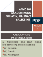 Anyo NG Akademikong Sulatin, Halina'T Saliksikin: Aralin 2