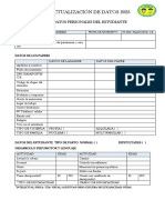 Actualizacion de Datos Estudiante - 2023