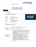 Guía Definición Proyecto APT Asignatura Portafolio de Título