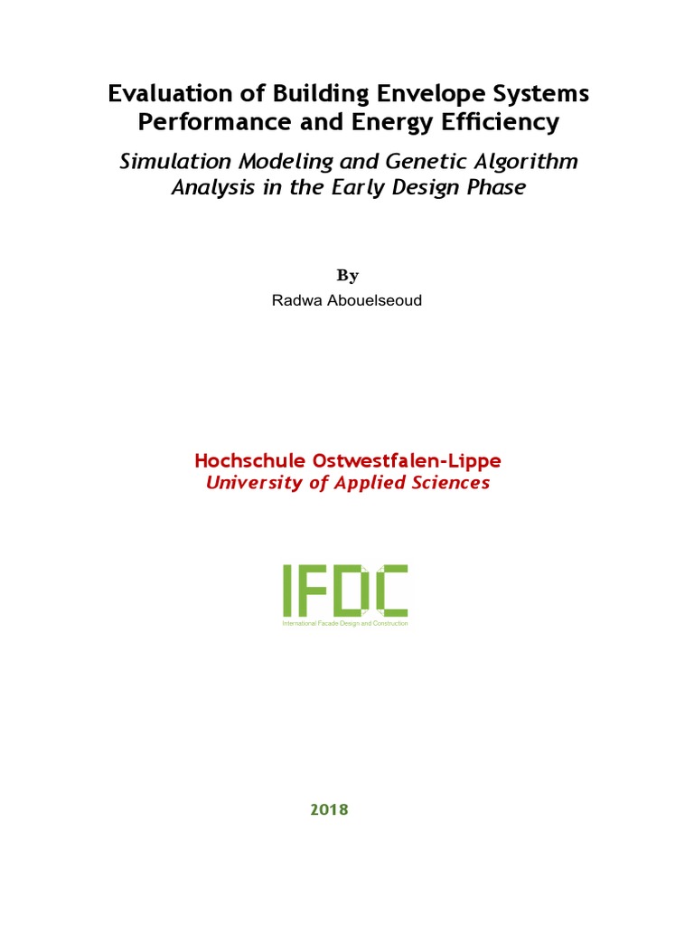 Evaluation of Building Envelope Systems Performance and Energy ...