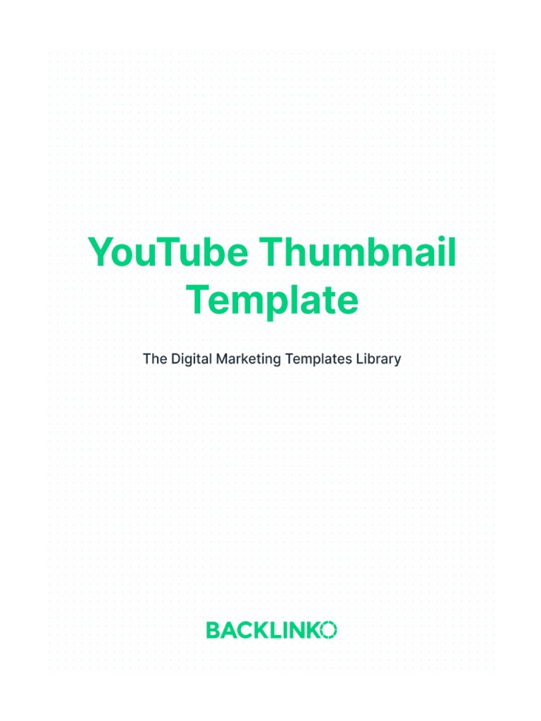 YouTube Thumbnail Design Tips & Template | PDF | Business