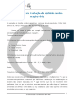 Protocolos de Avaliação de Aptidão Cardio-Respiratória: Curso Musculação e Cardiofitness CEF®/FGP