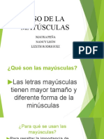 Uso de La Mayúsculas