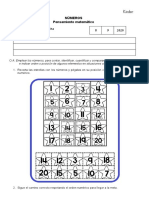 GUIA NÚMEROS. Pensamiento Matematico