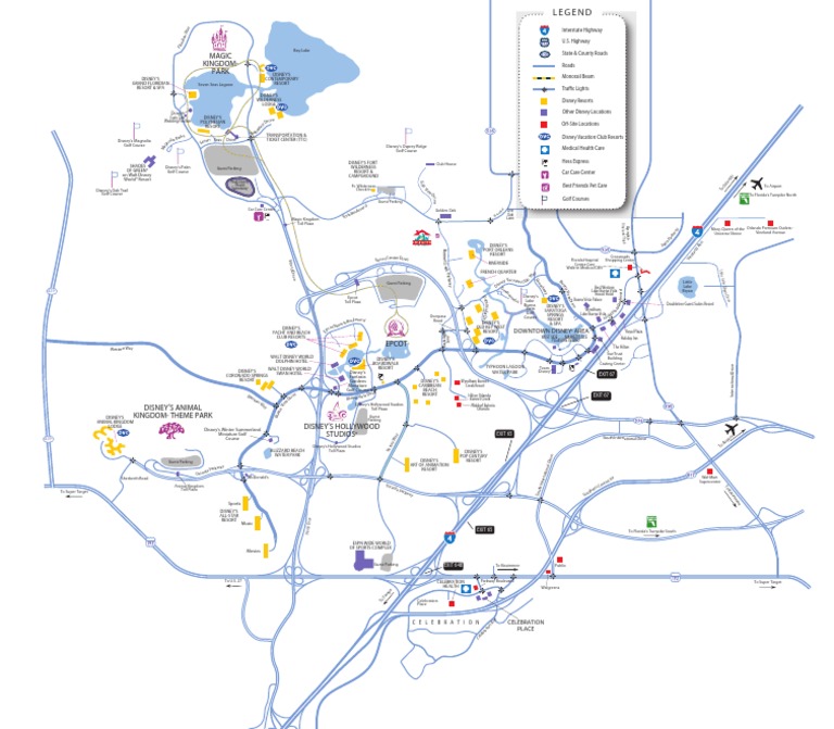 Walt Disney World Property Map The Walt Disney Company Hotel And