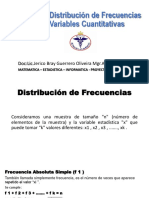 Tablas de Distribucion de Frecuencias para Variables Cuantitativas