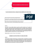 Artigo - Modelo Plano de Negócios