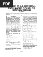 Solution of One Dimensional Wave Equation Through The Numerical Methods