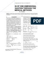 Solution of One Dimensional Wave Equation Through The Numerical Methods