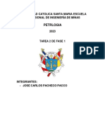 Petrlogia: Universidad Catolica Santa Maria Escuela Profesional de Ingeniería de Minas